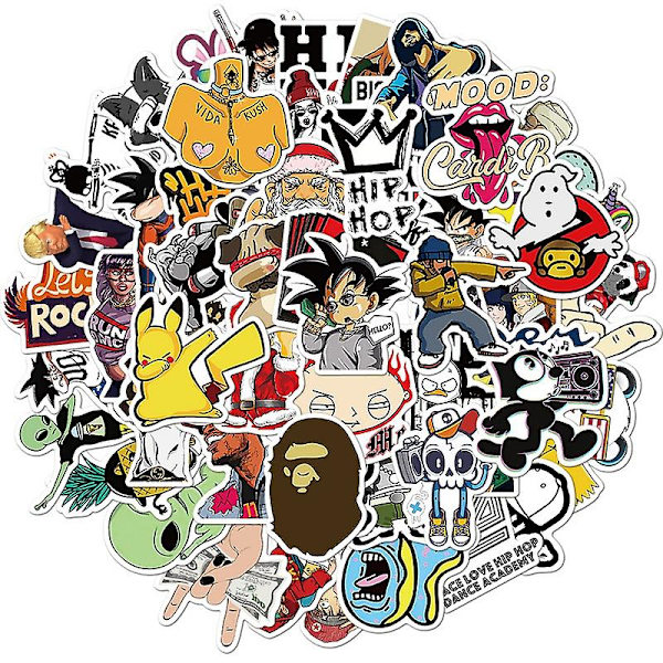50/100 kpl Muoti Hip-hop Tyyliset Graffititarrat 100pcs