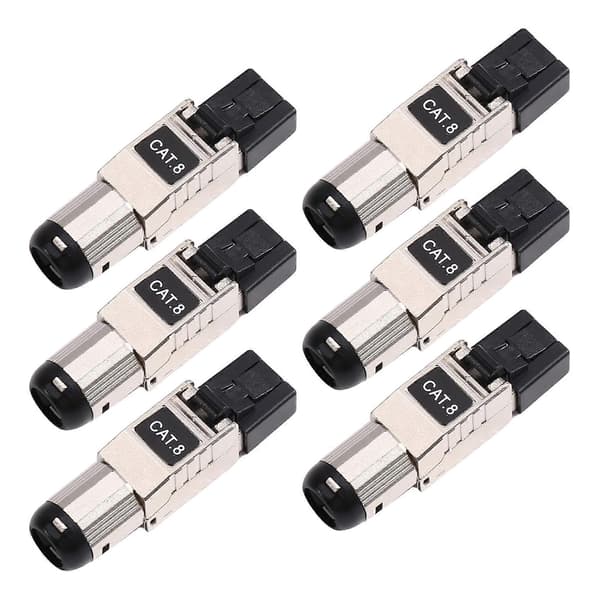 Cat8 RJ45-kontakt skärmad återanvändbar termineringsplugg Ethernet modulär plugg för solid och tvinnad LAN Ethernet-kabel