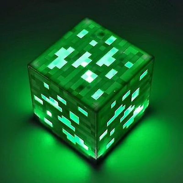 Minecraft Game Perifer uppladdningsbar ficklampa Nattljus Grön gruvarbetarlampa Ficklampa Leksak Julklapp