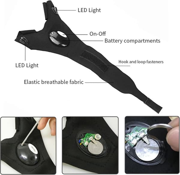 [LCS]LED-handsker kompatible med mænd - Handsker med vandtætte lys til fiskeri