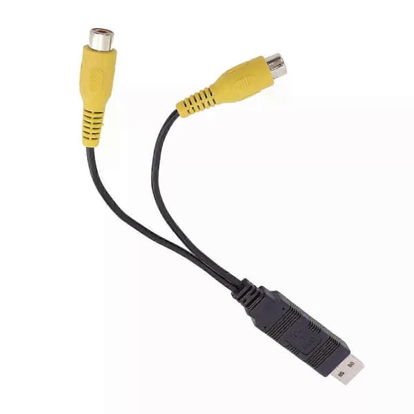 USB til grensesnittkabeladapter HD-video pålitelig kobber slitesterk USB til CVBS videoutgangsadapter for kjøretøy