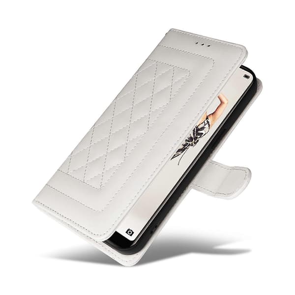 [LCS]Läder Flip Telefonfodral Kompatibelt med Huawei P20 Pro White