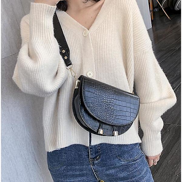 Fashionable dame crossbody taske sadeltasker blødt læder skuldertaske