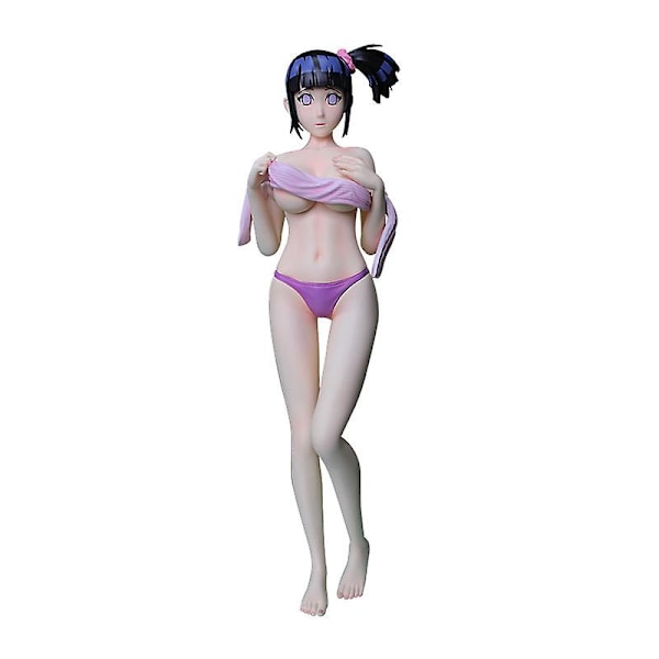 Naruto 25cm Anime Antistress Hyuuga Hinata Baddräkt Badhus Staty PVC Actionfigur Ornament Samlarleksak