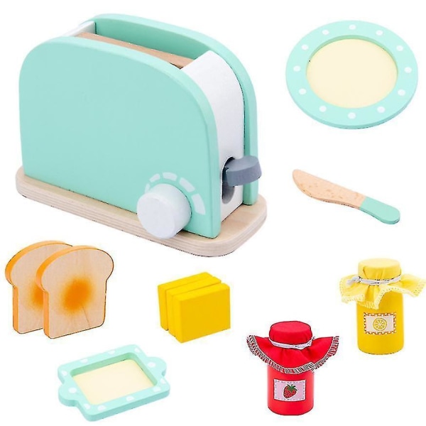 Simuleringslekhus Träleksak Kök Brödmaskin Juicepress Set