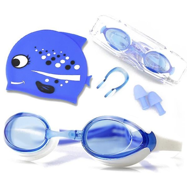 4st Silikon Simglasögon Cap Set blue1