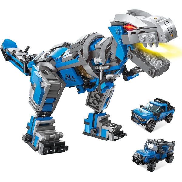 3In1 trex dinosaurieblock byggsats leksaker leksaker för barn pedagogisk present (375 st)