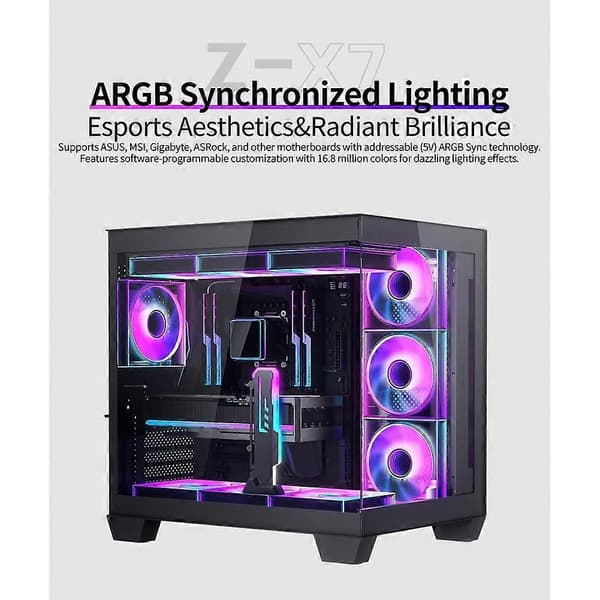 ARGB Lighting Sync Lodret Grafikkortbeslag GPU-holder med magnetisk base til gaming- og videokort