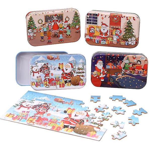 [LCS] 60 bitar jul trä pussel jul hängen leksak Type1