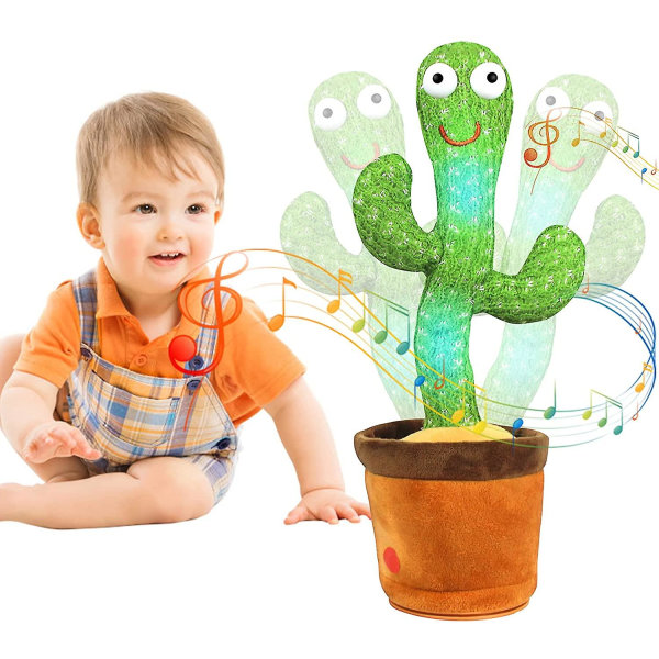 Dancing Cactus Toy Uppladdningsbar Bluetooth Electronic Shake Danci