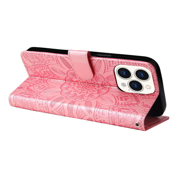Læder telefoncover til iPhone 14 Pro Max Pink