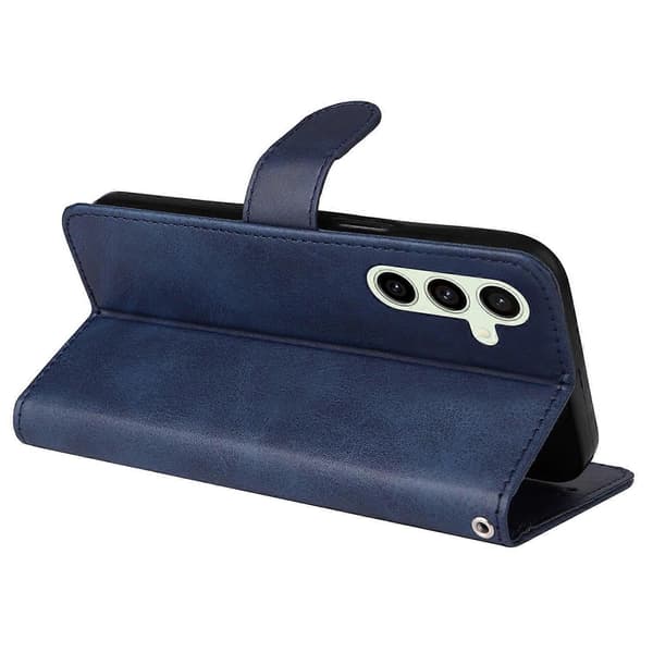 [LCS] För Samsung Galaxy S24 FE Plånboksfodral PU Läder Stativ Flip Telefonfodral Multicolor Blue
