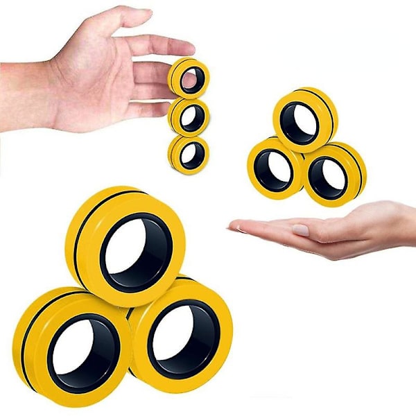Anti-stress Magnetiska Ringar Fidget Unzip Leksak Magisk Ring Rekvisita Verktyg