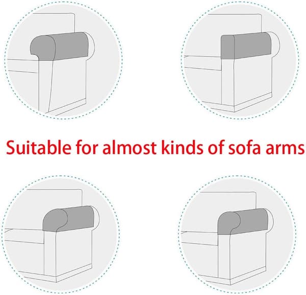 [LCS]1 par PU læder sofa armlæn betræk til lænestol armlæn, S