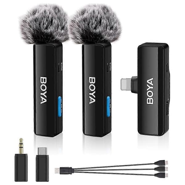 [LCS]BOYA BOYALINK A2 For iPhone/Android/Camera Vlogging Trådløs Lavalier Mikrofon (2 TX+1 RX) 100m