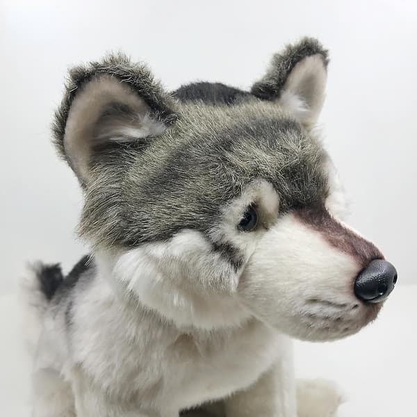 27cm Realistinen Harmaa Susi Husky Koira Pehmolelu