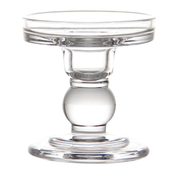 Hög Ljusstake Transparent Glas Ljushållare Perfekt Dekoration Ljusstakar S