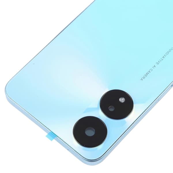 För OPPO A78 5G KOMPATIBELt batteribakstycke med mellanram Blue