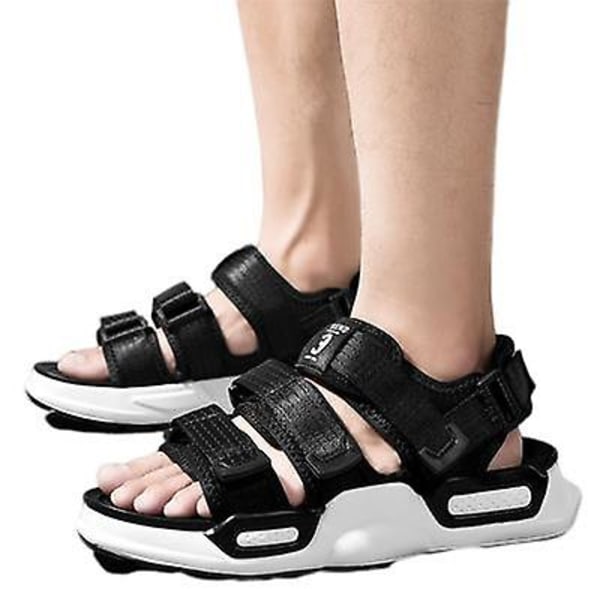 Nya andningsbara sandaler och tofflor för män black 39