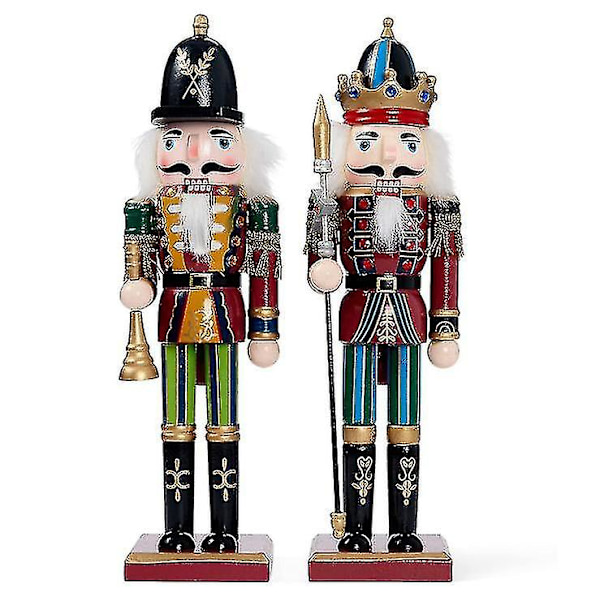 30 cm Jul Trä Nötknäppare Soldat Traditionell Julleksak Ornament style 1