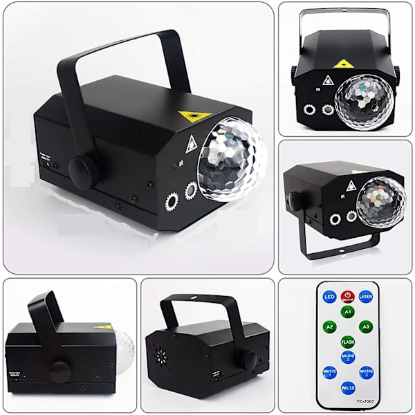 [LCS] Disco LED Scene Projektor Strobelys Lydaktivert