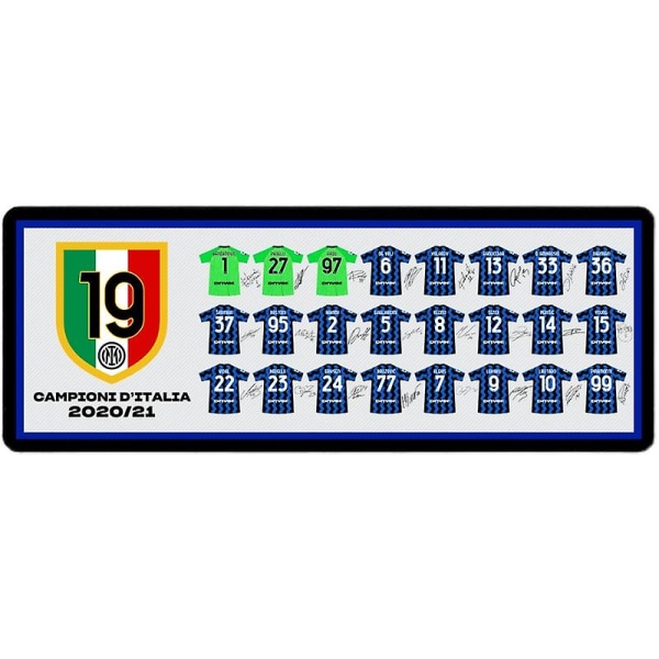 Inter Milan 2021 League vinnande tröja Illustration överdimensionerad musmatta