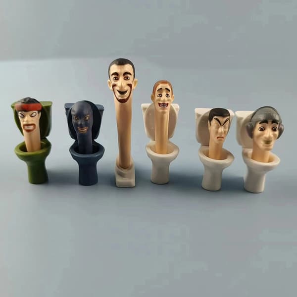 12-pack 8-10cm Skibidi Toalettfigurer Leksaksmodell Action-Perfekt
