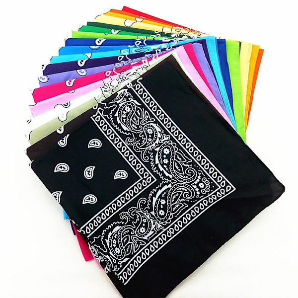 Fashion Hip Hop 100% Bomuld Bandana Firkantet Tørklæde 54cm*54cm Pink