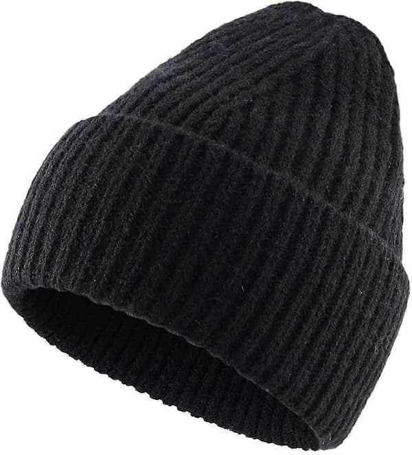 Mænd Kvinder Vinter Ribstrikket Hue Tyk Varm Skull Cap
