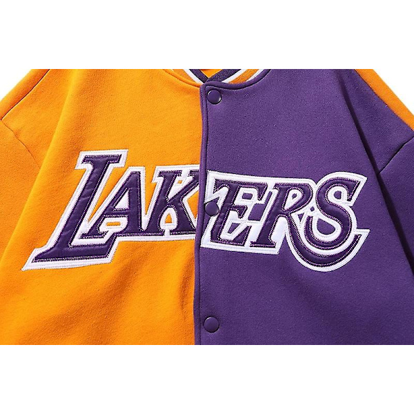 Vinter Nytt Brev Bomull Baseball Uniform Jakke Farge Matching Basketball Løs Jakke Sport Vind Par Modeller M
