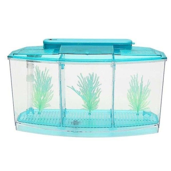Portable Aquarium Mini Fish Tank LED Light Fish Aquarium Tank Divider Filter Vatten Heminredning Fisk