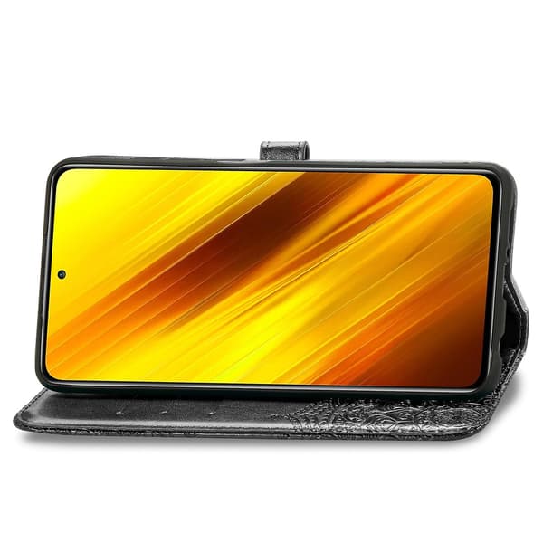 Mandala blomma präglat fodral för Xiaomi Poco X3 NFC Black