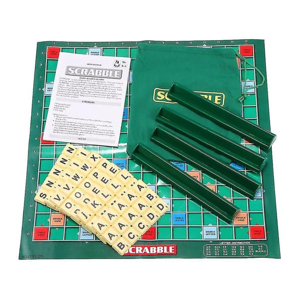 Bärbart Scrabble Bordsspel Familj Barn Vuxen Pedagogiskt Spel Undervisning