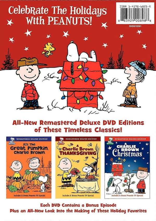 [LCS]Peanuts Deluxe Holiday Collection DVD, 3-Disc Set, Klassiska Julspecialer, Engelsk Version