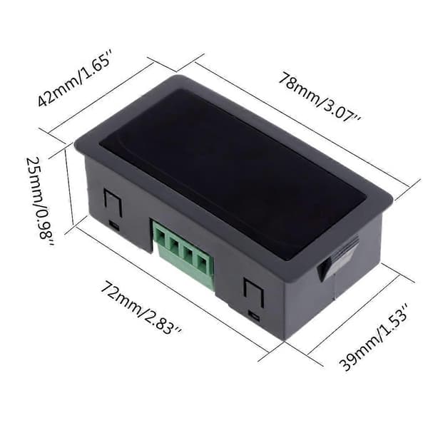 Ciffertæller DC 12-24V 5-cifret LED Digitalt Display 0-9999 Plus Panelmåler