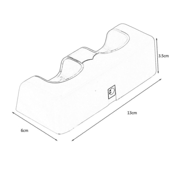 Dubbelladdarstation 2x 2800mah uppladdningsbart batteri för Wii Rem