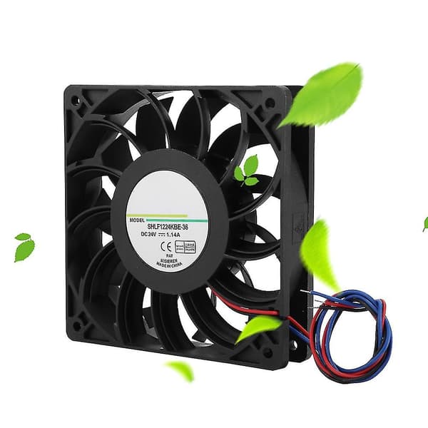 SHLF1224KBE-36 DC24V 1.14A 12CM Inverter Transmisjon Server Rask Varmespredning Kjølevifte