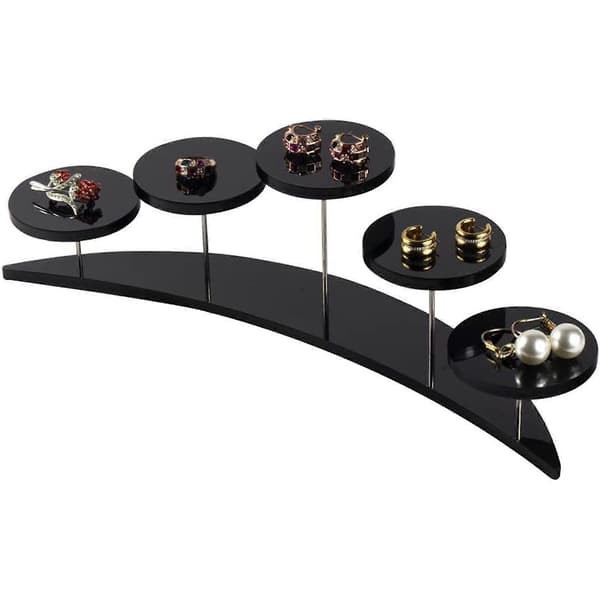 Akryl Cupcake Stands til 5 Cupcakes Display Stand, Cupcake Holder Dessert Stand Black
