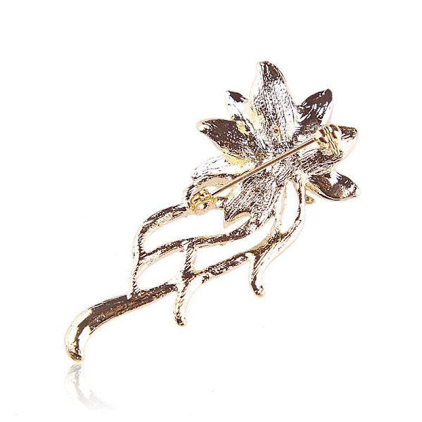 Kvinnor Broscher Blomma Form Legering Inläggning Strass Opal Dam Kläder Nål Brosch Mode Smycken