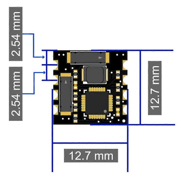 RM3100 SPI Modul Kompasmodul Ultra-høj opløsning til drone/elektroniske kompasser/navigationssystem i køretøjer Black