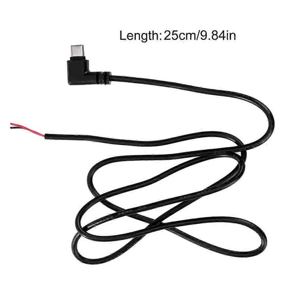 [LCS] USB C hane till 2-polig strömkabel Typ C öppen ände pigtail-kabel 5V 3A [Db] 2m 2m Straight head