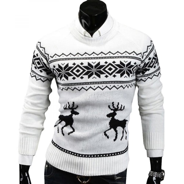 Herre Jule Sweater Pullover Toppe White L