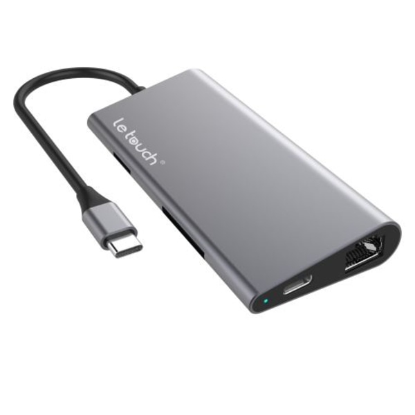 8-i-1 USB 3.1 Type-C Hub till RJ45 DP Thunderbolt 3-adapter