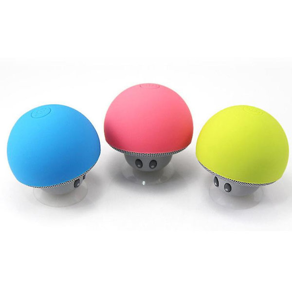 Trådlös Bluetooth-högtalare med tecknad svamphuvud, sugkopp, telefonhållare, portabel utomhushögtalare light blue