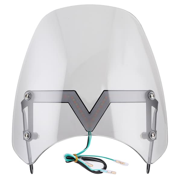 [LCS] Motorcykel Forrude 5-7 tommer LED Blinklys Universal Grå