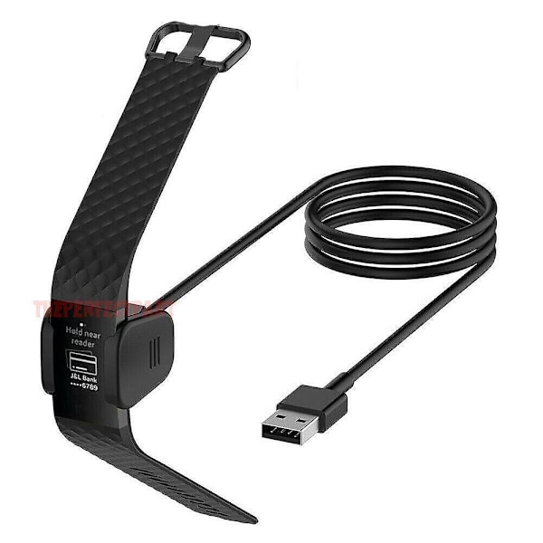 100cm USB Oplader Dock Adapter Kabel Ledning For Fitbit Charge 3 4 Armbånd