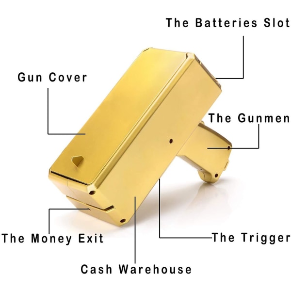Money Gun Shooter, prop Guns för filmer som ser riktiga ut gold