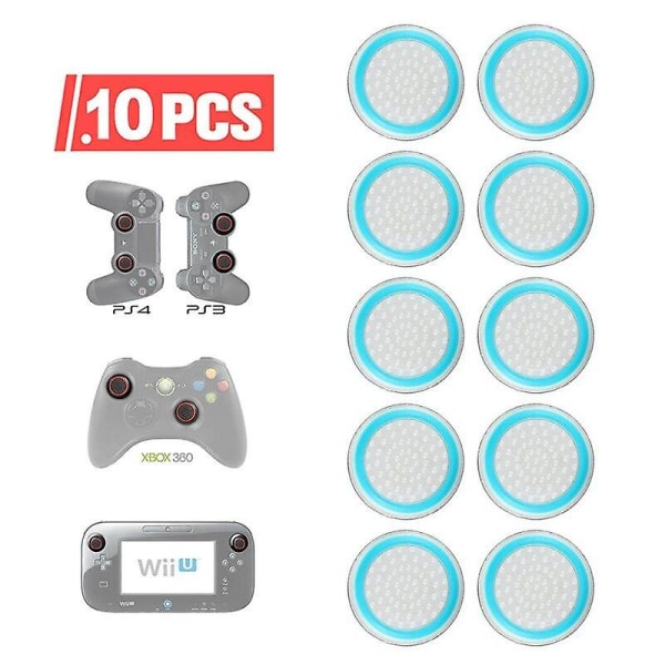 10/4 st för ps5 ps4 självlysande rocker cap cap för x-box s one 360 ​​mushroom head button cap cover mjukt cap As show10