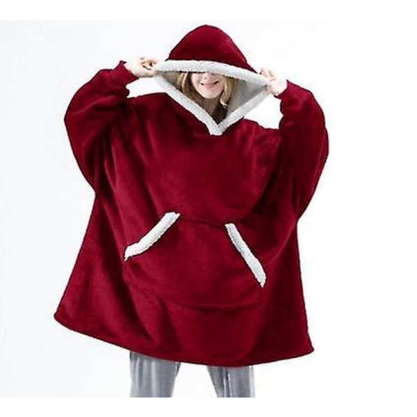 Tjock pyjamas för kvinnor Bärbar lamm sammet Lazy Blanket Home Cas