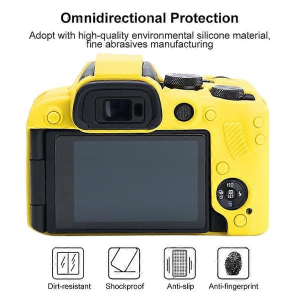 [LCS] Canon EOS R10 -pehmeä silikonisuojakotelo Yellow